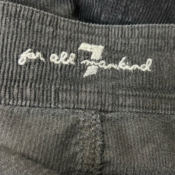 7 For All Mankind Black Corduroy Mini Skirt - Picture 6 of 16